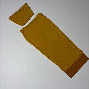 Mustard Yellow Tube Skirt/Top Set